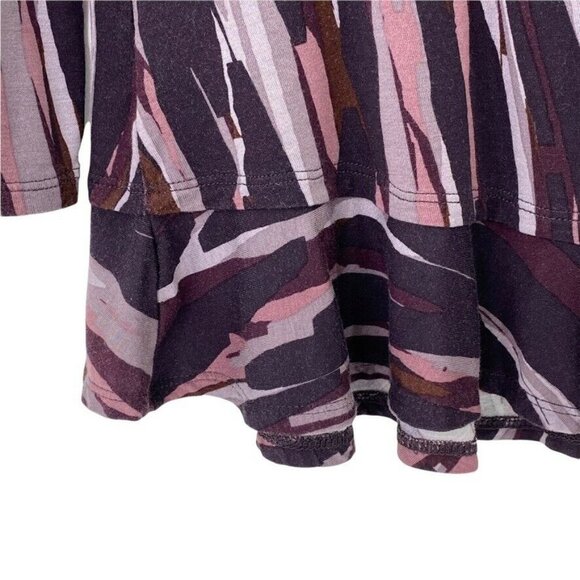 LOGO by Lori Goldstein Stretch Knit Tunic Top Pockets Purple Long Sleeve Sz XS - Picture 7 of 11